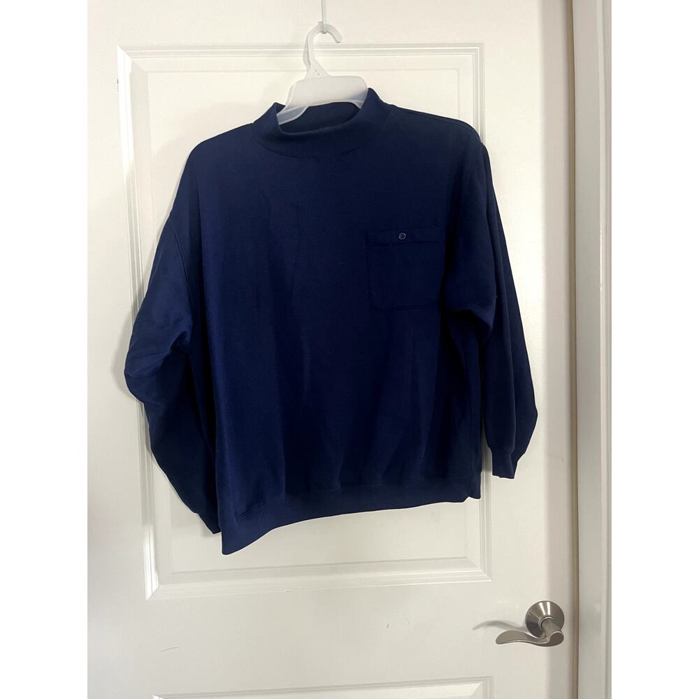 BOG Sport Vintage Blue Crewneck Sweater with Front Pocket